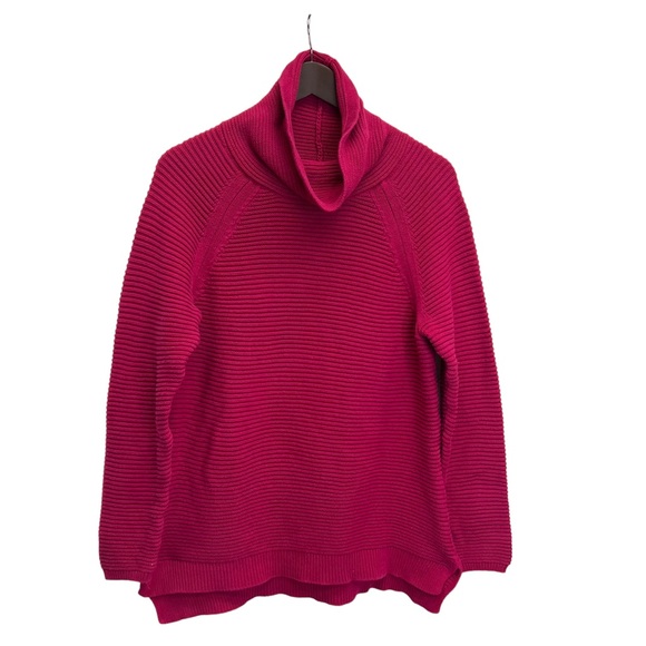Kenneth Cole Reaction Pink Cotton Blend Roll Neck Tunic Sweater Size L - Picture 1 of 10